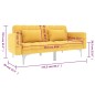 vidaXL Sofá cama de tela amarillo vidaXL Sofá cama de tela amarillo