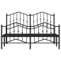 vidaXL Estructura de cama con cabecero y estribo metal negro 140x190cm vidaXL Estructura de cama con cabecero y estribo metal negro 140x190cm