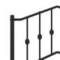 vidaXL Estructura de cama con cabecero y estribo metal negro 140x190cm vidaXL Estructura de cama con cabecero y estribo metal negro 140x190cm