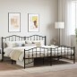 vidaXL Estructura de cama cabecero y pie de cama metal negro 193x203cm vidaXL Estructura de cama cabecero y pie de cama metal negro 193x203cm