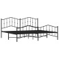 vidaXL Estructura de cama cabecero y pie de cama metal negro 193x203cm vidaXL Estructura de cama cabecero y pie de cama metal negro 193x203cm