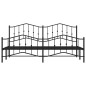 vidaXL Estructura de cama cabecero y pie de cama metal negro 193x203cm vidaXL Estructura de cama cabecero y pie de cama metal negro 193x203cm