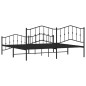 vidaXL Estructura de cama cabecero y pie de cama metal negro 193x203cm vidaXL Estructura de cama cabecero y pie de cama metal negro 193x203cm
