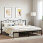 vidaXL Estructura de cama con cabecero metal negro 193x203 cm vidaXL Estructura de cama con cabecero metal negro 193x203 cm