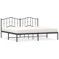 vidaXL Estructura de cama con cabecero metal negro 193x203 cm vidaXL Estructura de cama con cabecero metal negro 193x203 cm