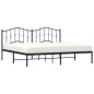 vidaXL Estructura de cama con cabecero metal negro 193x203 cm vidaXL Estructura de cama con cabecero metal negro 193x203 cm