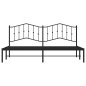 vidaXL Estructura de cama con cabecero metal negro 193x203 cm vidaXL Estructura de cama con cabecero metal negro 193x203 cm