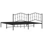 vidaXL Estructura de cama con cabecero metal negro 193x203 cm vidaXL Estructura de cama con cabecero metal negro 193x203 cm