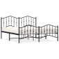 vidaXL Estructura de cama cabecero y pie de cama metal negro 180x200cm vidaXL Estructura de cama cabecero y pie de cama metal negro 180x200cm