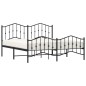 vidaXL Estructura de cama cabecero y pie de cama metal negro 180x200cm vidaXL Estructura de cama cabecero y pie de cama metal negro 180x200cm