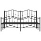 vidaXL Estructura de cama cabecero y pie de cama metal negro 180x200cm vidaXL Estructura de cama cabecero y pie de cama metal negro 180x200cm