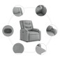 vidaXL Sillón reclinable de tela gris claro vidaXL Sillón reclinable de tela gris claro