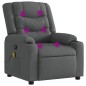 vidaXL Sillón de masaje reclinable de tela gris oscuro vidaXL Sillón de masaje reclinable de tela gris oscuro