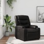 vidaXL Sillón reclinable de cuero sintético negro vidaXL Sillón reclinable de cuero sintético negro