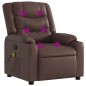 vidaXL Sillón de masaje reclinable cuero sintético marrón vidaXL Sillón de masaje reclinable cuero sintético marrón