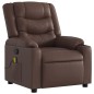 vidaXL Sillón de masaje reclinable cuero sintético marrón vidaXL Sillón de masaje reclinable cuero sintético marrón