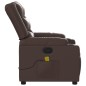 vidaXL Sillón de masaje reclinable cuero sintético marrón vidaXL Sillón de masaje reclinable cuero sintético marrón