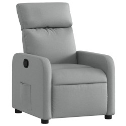 vidaXL Sillón reclinable de tela gris claro