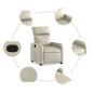vidaXL Sillón reclinable de cuero sintético crema vidaXL Sillón reclinable de cuero sintético crema