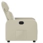 vidaXL Sillón reclinable de cuero sintético crema vidaXL Sillón reclinable de cuero sintético crema