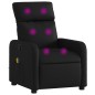 vidaXL Sillón de masaje reclinable cuero sintético negro vidaXL Sillón de masaje reclinable cuero sintético negro