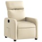vidaXL Sillón reclinable de tela crema vidaXL Sillón reclinable de tela crema