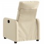 vidaXL Sillón reclinable de tela crema vidaXL Sillón reclinable de tela crema