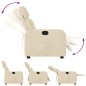 vidaXL Sillón reclinable de tela crema vidaXL Sillón reclinable de tela crema
