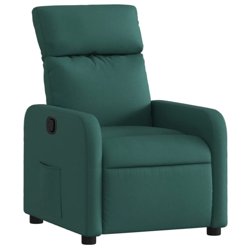 vidaXL Sillón reclinable de tela verde oscuro vidaXL Sillón reclinable de tela verde oscuro