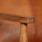 vidaXL Sillón de cuero auténtico marrón con madera de acacia vidaXL Sillón de cuero auténtico marrón con madera de acacia