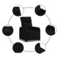 vidaXL Sillón reclinable de tela negro vidaXL Sillón reclinable de tela negro
