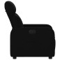 vidaXL Sillón reclinable de tela negro vidaXL Sillón reclinable de tela negro