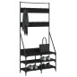 vidaXL Perchero con zapatero negro 90x34x184 cm vidaXL Perchero con zapatero negro 90x34x184 cm