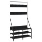 vidaXL Perchero con zapatero negro 100x40x184 cm vidaXL Perchero con zapatero negro 100x40x184 cm