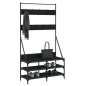 vidaXL Perchero con zapatero negro 100x40x184 cm vidaXL Perchero con zapatero negro 100x40x184 cm