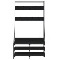 vidaXL Perchero con zapatero negro 100x40x184 cm vidaXL Perchero con zapatero negro 100x40x184 cm