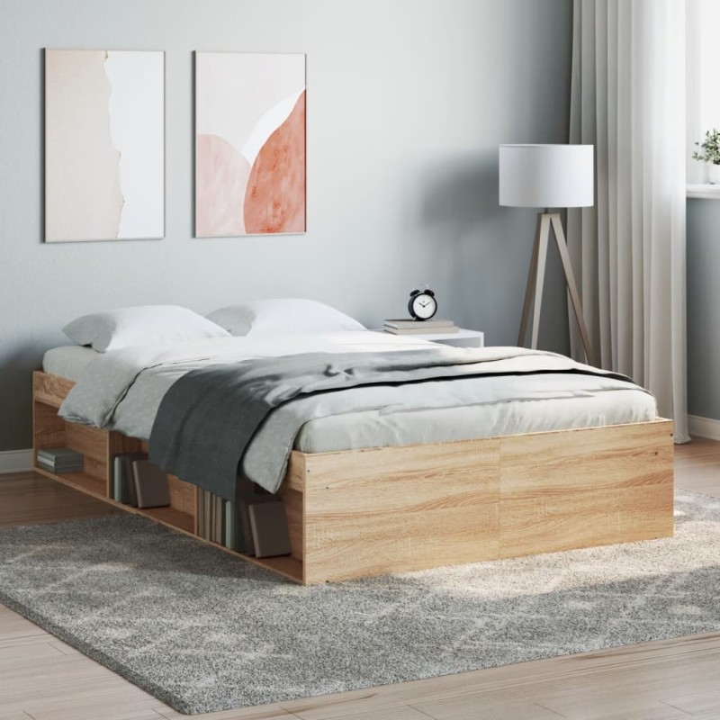 vidaXL Estructura de cama roble Sonoma 120x200 cm