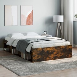 vidaXL Estructura de cama roble ahumado 120x200 cm