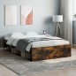 vidaXL Estructura de cama roble ahumado 120x200 cm vidaXL Estructura de cama roble ahumado 120x200 cm