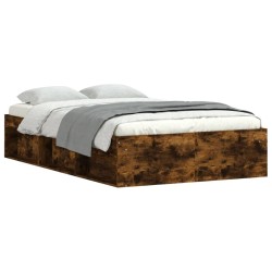 vidaXL Estructura de cama roble ahumado 120x200 cm