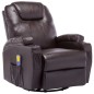 vidaXL Sillón de masaje mecedora de cuero sintético marrón vidaXL Sillón de masaje mecedora de cuero sintético marrón