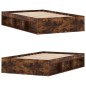 vidaXL Estructura de cama roble ahumado 120x200 cm vidaXL Estructura de cama roble ahumado 120x200 cm