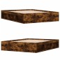 vidaXL Estructura de cama roble ahumado 140x200 cm vidaXL Estructura de cama roble ahumado 140x200 cm