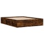 vidaXL Estructura de cama roble ahumado 140x200 cm vidaXL Estructura de cama roble ahumado 140x200 cm