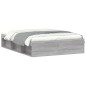 vidaXL Estructura de cama de matrimonio Sonoma gris 135x190 cm vidaXL Estructura de cama de matrimonio Sonoma gris 135x190 cm
