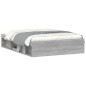 vidaXL Estructura de cama de matrimonio Sonoma gris 135x190 cm vidaXL Estructura de cama de matrimonio Sonoma gris 135x190 cm
