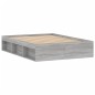 vidaXL Estructura de cama de matrimonio Sonoma gris 135x190 cm vidaXL Estructura de cama de matrimonio Sonoma gris 135x190 cm