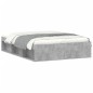 vidaXL Estructura de cama de matrimonio gris cemento 135x190 cm vidaXL Estructura de cama de matrimonio gris cemento 135x190 cm