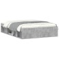 vidaXL Estructura de cama de matrimonio gris cemento 135x190 cm vidaXL Estructura de cama de matrimonio gris cemento 135x190 cm