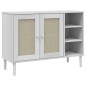 vidaXL Aparador SENJA aspecto de ratán madera pino blanco 112x40x80 cm vidaXL Aparador SENJA aspecto de ratán madera pino blanco 112x40x80 cm